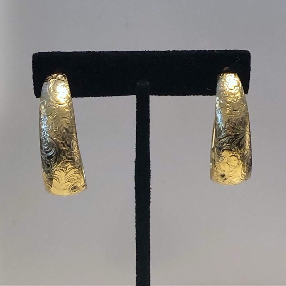 Vintage floral hoops